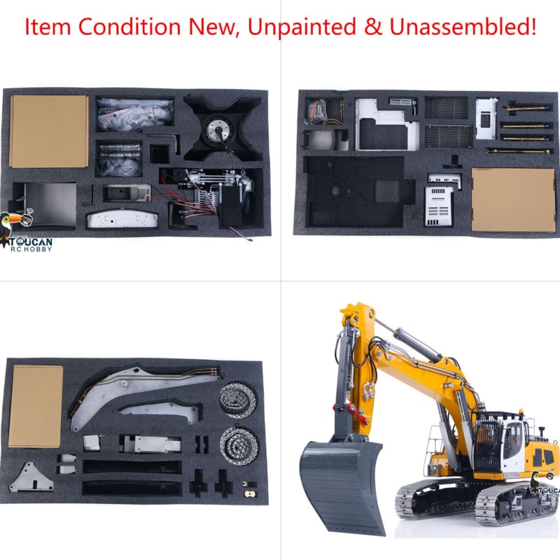 Rc Excavator Hobby - LESU LR956 RC Hydraulische Graafmachine DIY