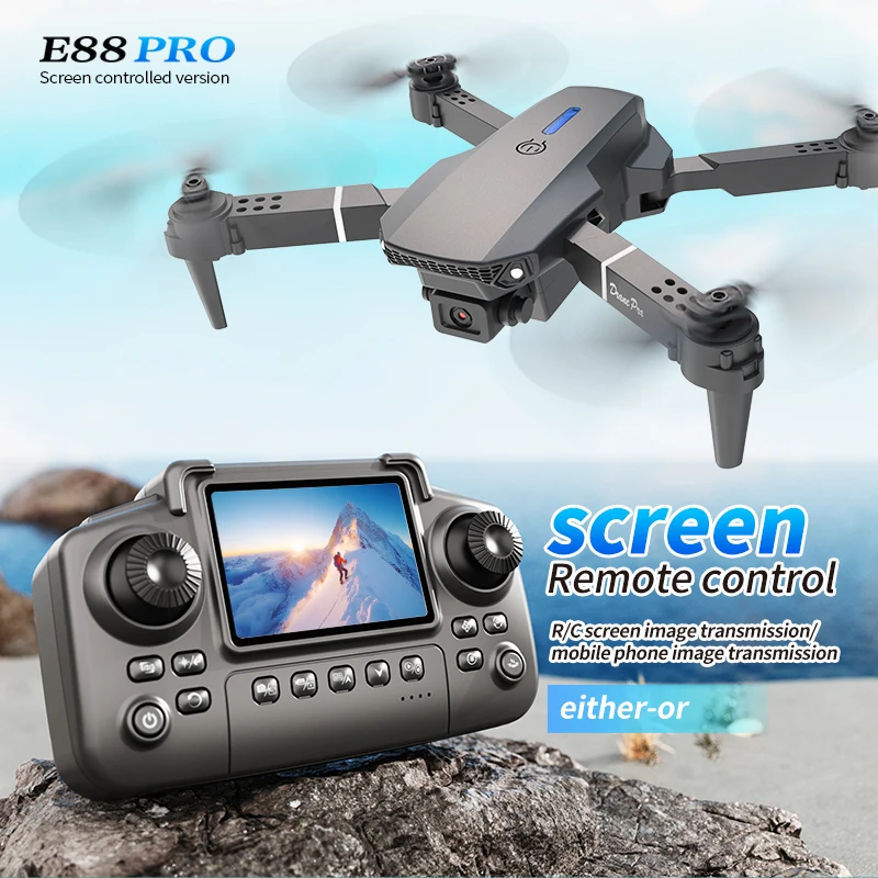 Rc Hobby Grade Helicopter - Professionele E88 PRO Drone met scherm