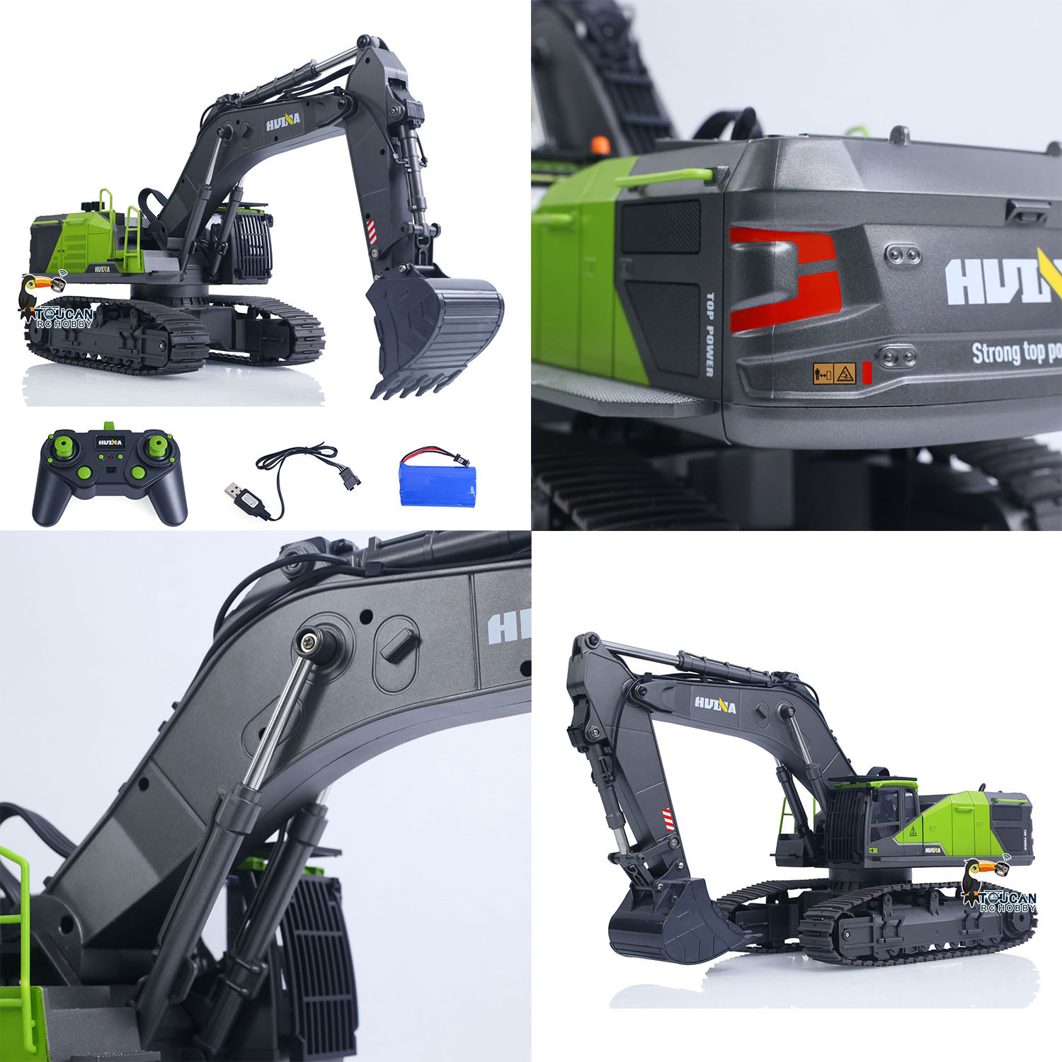 US Stock Toys HUINA 1/14 593 M - Rc Excavator Hobby recensie en prijs