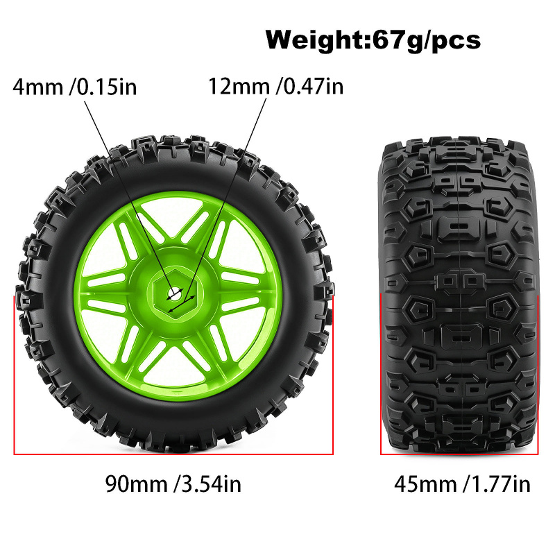 4PCS RC Monster Truck Wielen B - Rc Hobby Trucks recensie en prijs