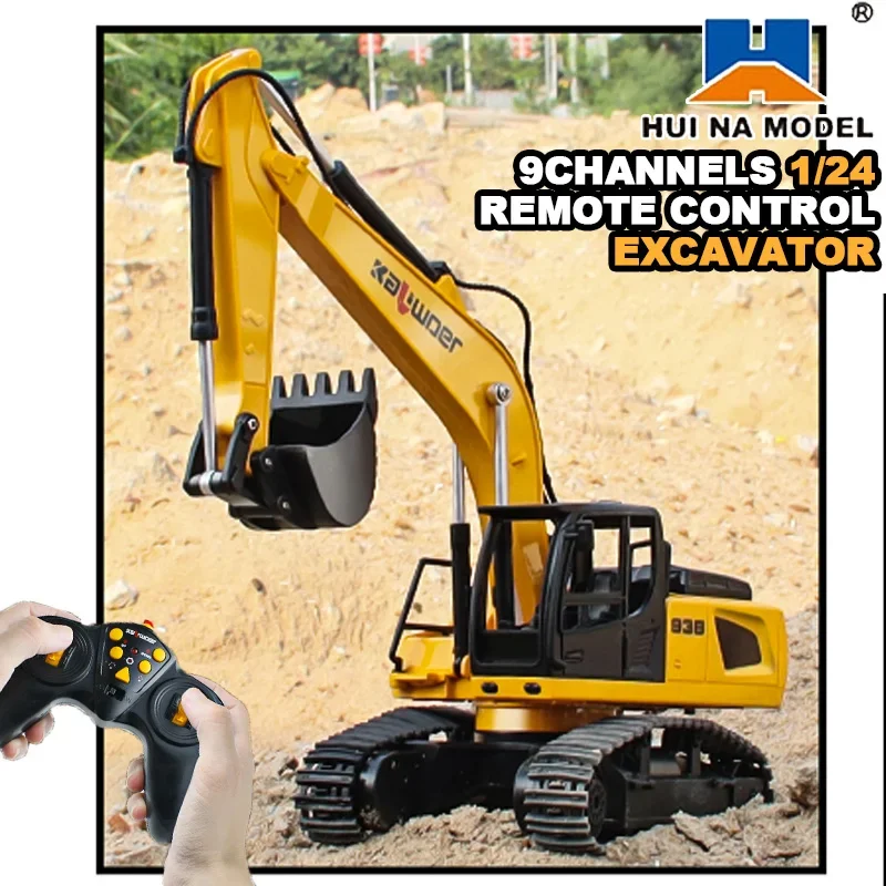 Huina Rc Graafmachine 1/24 9Ch - Rc Excavator Hobby recensie en prijs