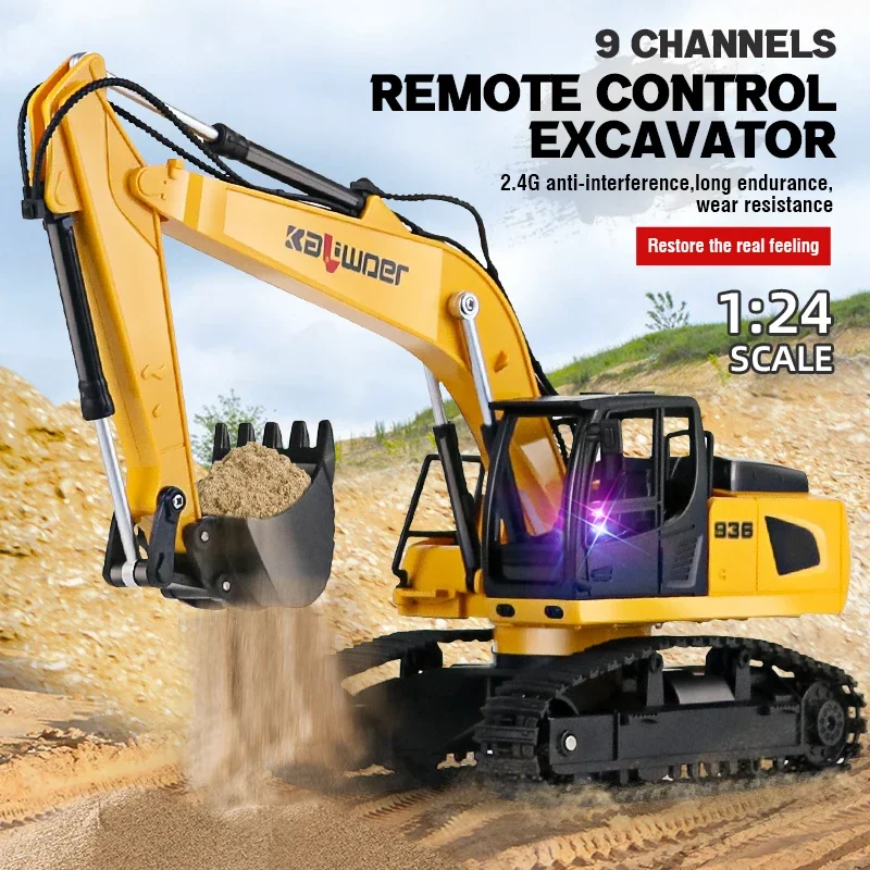 Huina Rc Graafmachine 1/24 9Ch - Rc Excavator Hobby recensie en prijs