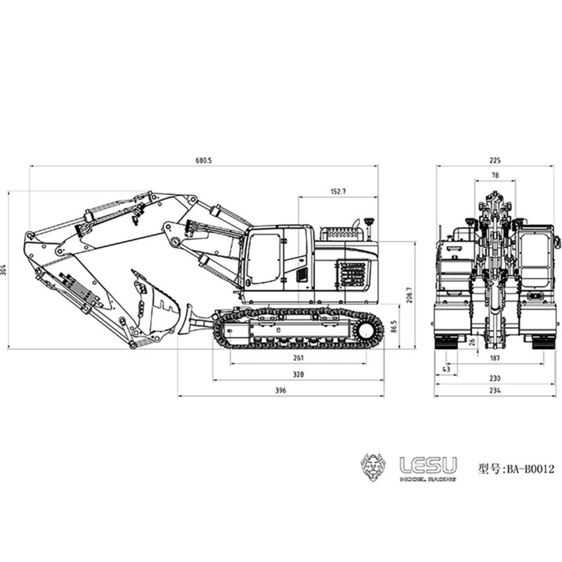 1/14 Aoue ET26L Metal LESU Gea - Rc Excavator Hobby recensie en prijs